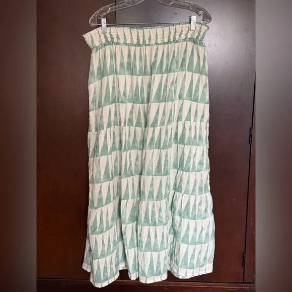 Marine Layer Corinne Geo Gauze Maxi Skirt XL - Picture 7 of 7